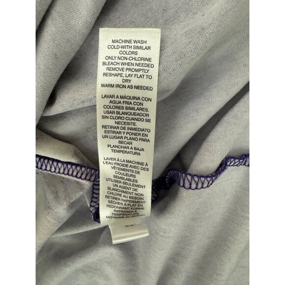 Chico's Size 2 = Large/12 Ikat Print Purple Ilana Shift Dress Soft Knit Stretch - Picture 6 of 6